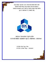 Báo cáo bài tập lớn cơ sở điều khiển quá trình   ch3341 đề tài phát triển sơ đồ khối điều khiển phản hồi
