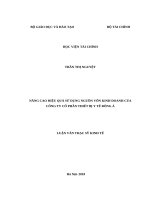 Luanvanthacsy nangcaohieuquasudungvonkdcuadn