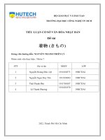 TIỂU LUẬN cơ sở văn hóa NHẬT bản đề tài 着物 (きもの) 