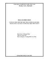 Sáng kiến kinh nghiệm  ử dụng trò chơi phù hợp theo nội dung bài học nhằm nâng cao chất lượng dạy học môn toán 7 