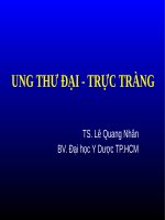 UNG THƯ ĐẠI TRỰC TRÀNG TS Lê Quang Nhân BV Đại học Y Dược TP HCM