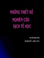 thiết kế nghiên cứu dịch tể học 