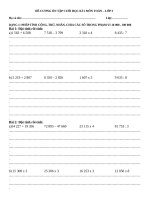 ĐỀ ôn TOÁN 3   HK 2