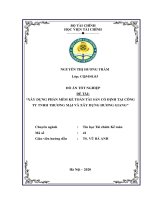 ĐỒ ÁN TỐT NGHIỆP ĐỀ TÀI XÂY DỰNG PHẦN MỀM KẾ TOÁN TÀI SẢN CỐ ĐỊNH TẠI CÔNG TY TNHH THƯƠNG MẠI VÀ XÂY DỰNG HƯƠNG GIANG