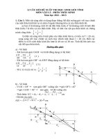Các bài tập nâng cao môn vật lí phần quang học