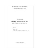 Vận dụng tư tưởng Hồ Chí Minh về cách mạng giải phóng dân tộc vào giáo dục tinh thần yêu nước cho sinh viên Trường Đại học Bách khoa – ĐHQG.HCM trong giai đoạn hiện nay