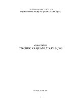 GIÁO TRÌNH tổ CHỨC và QUẢN lý xây DỰNG 
