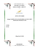 ĐỒ án TỐT NGHIỆP VỀ HỆ THỐNG AN TOÀN TRÊN XE