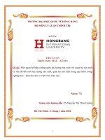 Đề tài mối quan hệ biện chứng giữa lực lượng sản xuất với quan hệ sản xuất và vấn đề đổi mới lực lượng sản xuất, quan hệ sản xuất trong quá trình công nghiệp hóa   hiện đại hóa ở việt nam hiện nay  