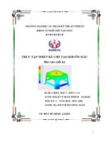 THỰC tập THIẾT kế CHẾ tạo KHUÔN mẫu báo cáo cuối kỳ đề tài THIẾT kế CHẾ tạo KHUÔN GHẾ NHỰA NHỎ sử DỤNG PHẦN mềm CREO 5 0 