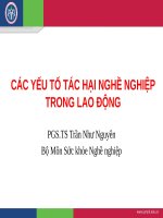 Đại học y hà nội  các yếu tố tác hại nghề nghiệp