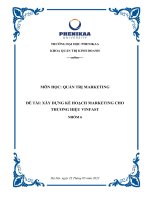 MÔN học QUẢN TRỊ MARKETING đề tài xây DỰNG kế HOẠCH MARKETING CHO THƯƠNG HIỆU VINFAST 