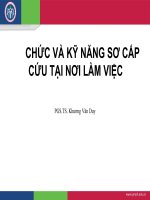 Đại học y hà nội  tổ CHỨC và kỹ NĂNG sơ cấp cứu