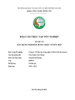 BÁO cáo THỰC tập tốt NGHIỆP tên đề tài xây DỰNG WEB bán HÀNG TRỰC TUYẾN 2023 