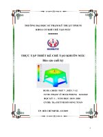 THỰC tập THIẾT kế CHẾ tạo KHUÔN mẫu báo cáo cuối kỳ đề tài THIẾT kế CHẾ tạo KHUÔN GHẾ NHỰA NHỎ sử DỤNG PHẦN mềm CREO 5 0 