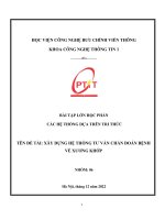 CÁC hệ THỐNG dựa TRÊN TRI THỨC tên đề tài xây DỰNG hệ THỐNG tư vấn CHẨN đoán BỆNH về XƯƠNG KHỚP 