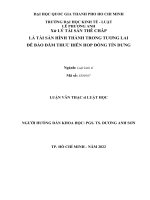 Xử lý tài sản thế chấp là tài sản hình thành trong tương lai để bảo đảm thực hiện hợp đồng tín dụng 