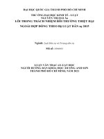 Lỗi trong trách nhiệm bồi thường thiệt hại ngoài hợp đồng theo bộ luật dân sự 2015 