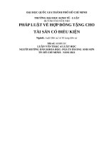 Pháp luật về hợp đồng tặng cho tài sản có điều kiện 
