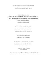 Nâng cao hiệu quả hoạt động của tổng công ty đầu tư và kinh doanh vốn nhà nước ở việt nam 