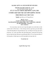 Xử lý tài sản trong hợp đồng tặng cho có điều kiện khi việc kết hôn không thành theo pháp luật việt nam 