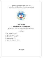 Môn quản trị giá đề tài phân tích chiến lược giá sản phẩm của thương hiệu hm 