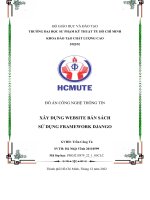 Đồ án CNTT  Xây dựng website bán sách