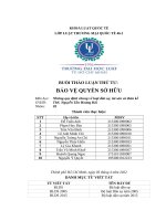 Buổi thảo luận thứ 4 bảo vệ quyền sở hữu