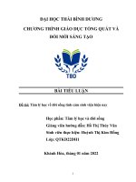 TIỂU LUẬN Đề tài Tâm lý học về đời sống tình cảm sinh viện hiện nay