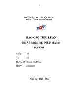 (Tiểu luận) tiểu luận nhập môn hệ điều hành tiểu luận nhập môn hệ điều hành trình bày về thread usage (web server) (đọc và giải thích hình 2 8)