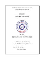 (Tiểu luận) báo cáo thực tập tốt nghiệp  đề tài bộ nhận dạng thương hiệu