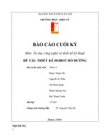 (Tiểu luận) báo cáo cuối kỳ môn tư duy công nghệ và thiết kế kỹ thuật đề tài thiết kế robot dò đường
