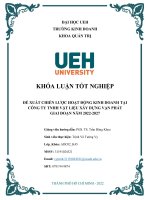 (Tiểu luận) đề xuất chiến lược hoạt động kinh doanh tại công ty tnhh vật liệu xây dựng vạn phát giai đoạn năm 2022 2027
