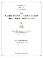 (Tiểu luận) đề tài xây dựng chiến dịch và triển khai kế hoạch email marketing cho mocsa perfume