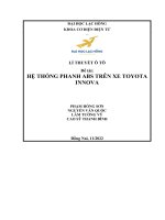 (Tiểu luận) lí thuyết ô tô đề tài hệ thống phanh abs trên xe toyota innova