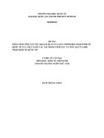(Tiểu luận) đề tài phân tích tính tất yếu khách quan của quá trình hội nhập kinh tế quốc tế của việt nam các tác động tích cực và tồn tại của hội nhập kinh tế quốc tế