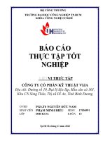 (Tiểu luận) báo cáo thực tập tốt nghiệp đơn vị thực tập công ty cổ phần kỹ thuật vija
