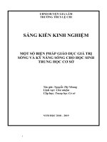 Một số biện pháp giáo dục giá trị sống và kỹ năng sống cho học sinh trung học cơ sở