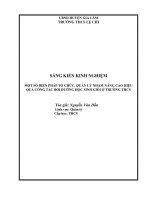 Một vài biện pháp quản lý hoạt động chuyên môn của phó hiệu trưởng tại trường thcs
