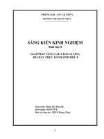 Giải pháp nâng cao chất lượng bài dạy thực hành sinh học 8