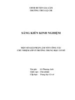 Một số giải pháp làm tốt công tác chủ nhiệm lớp ở trường trung học cơ sở