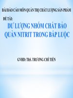Bài Báo Thuyết Trình Tiểu Luận Cáo Môn Quản Trị Chất Lượng Sản Phẩm Đề Tài Dư Lượng Nhóm Chất Bảo Quản Nitrit Trong Bắp Luộc.pdf