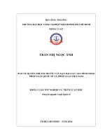 Bảo vệ quyền trẻ em trước vấn nạn bạo lực gia đình theo pháp luật quốc tế và pháp luật việt nam đồ án tốt nghiệp đại học khoa luật