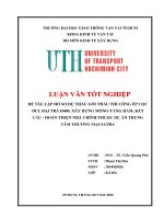 Luận văn Lập hồ sơ dự thầu gói thầu thi công ép cọc dư đại trà D600  xây dựng móng  tầng hầm, kết cấu – hoàn thiện nhà chính thuộc dự án trung tâm thương mại Satra (Centre Mall) – Võ Văn Kiệt
