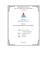 Tiểu luận quản lý dự án đầu tư đề tài dự án kinh doanh quán cơm văn phòng