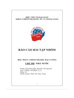 Báo cáo bài tập nhóm học phần chính trị học đại cương chủ đề nhà nước