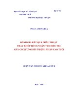 Đánh Giá Kết Quả Phẫu Thuật Thay Khớp Háng Nhân Tạo Điều Trị Gãy Cổ Xương Đùi Ở Bệnh Nhân Cao Tuổi.doc