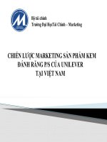 Báo Cáo Tiểu Luận Marketing Căn Bản Đề Tài Chiến Lược Marketing Sản Phẩm Kem Đánh Răng Ps Của Unilever Tại Việt Nam.pptx