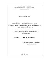 Nghiên cứu giải pháp nâng cao an toàn giao thông nút giao ngã 4 amata thành phố biên hòa luận văn thạc sỹ chuyên ngành kỹ thuật hạ tầng đô thị