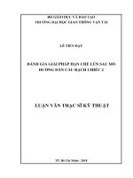 Đánh giá giải pháp hạn chế lún sau mố đường dẫn cầu rạch chiếc 2 luận văn thạc sĩ chuyên ngành xây dựng đường ô tô và đường thành phố